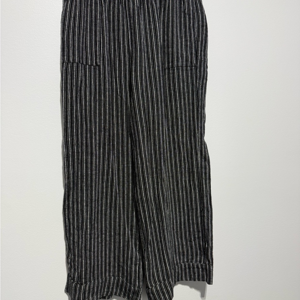 Time and Tru Black and White Striped Pants